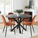 Beachcrest Home™ Pinellas 39.4" Round Dining Table Wood/Metal in Black | 30 H x 39.4 W x 39.4 D in | Wayfair EDAF774884984B68950C155449F2E8FD