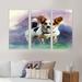 Red Barrel Studio® Portrait Of A Little Dog - Traditional Framed Canvas Wall Art Set Of 3 Canvas, Wood in White | 20 H x 36 W x 1 D in | Wayfair