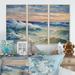 Rosecliff Heights Waves During Storm - 3 Piece Floater Frame Painting on Canvas Canvas, Wood in White | 28 H x 36 W x 1 D in | Wayfair