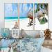 Rosecliff Heights Caribbean Beach Panorama 2 - 3 Piece Floater Frame Photograph on Canvas Canvas, Wood in White | 28 H x 36 W x 1 D in | Wayfair