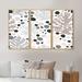 Bayou Breeze Abstracts Elements In Gray Tones, Tropical Leaves - 3 Piece Floater Frame Graphic Art on Canvas Metal in Black/Gray | Wayfair