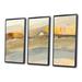August Grove® Orange Brown Farm House - Farmhouse Framed Canvas Wall Art Set Of 3 Metal in Brown/Gray/Yellow | 32 H x 48 W x 1 D in | Wayfair