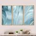 Wrought Studio™ Blue Modern Water III - Modern & Contemporary Framed Canvas Wall Art Set Of 3 Canvas, Wood in White | 20 H x 36 W x 1 D in | Wayfair