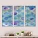 George Oliver Watercolor Geometrical Circles II - Mid-Century Modern Framed Canvas Wall Art Set Of 3 Canvas, in White | Wayfair