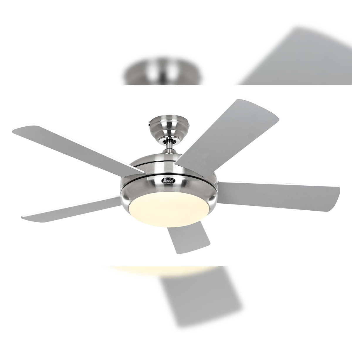 Casafan Deckenventilator Titanium Chrom 105 Weiß / Lichtgrau 105 Image