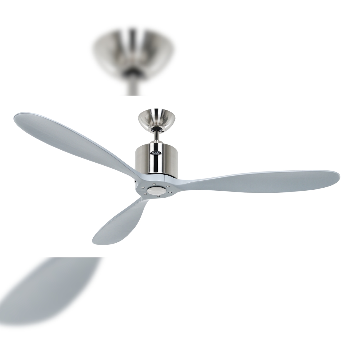 AEROPLAN ECO 132, Ventilator ohne Licht helles Nickel und hellgrau, CasaFan Image