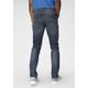 Slim-fit-Jeans ESPRIT Gr. 38, Länge 34, blau (blue, medium, washed) Herren Jeans Slim Fit mit Destroyed-Effekten