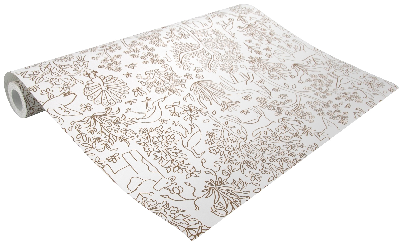 Vliestapete SUPERFRESCO EASY "Puck", weiß (weiß, ocker), B:0,52m L:10m, Vlies, Tapeten, FSC zertifiziert, mit lebhaftem Druck, 10 Meter Länge