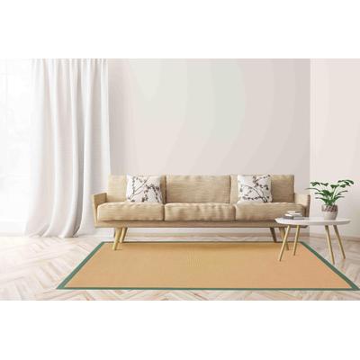 Sisalteppich CARPETFINE "Sisal , auch als Läufer erhältlich", grün, B:120cm H:5mm L:170cm, Sisal, Teppiche, mit farbiger Bordüre, Anti Rutsch Rückseite, viele Größen, Wohnzimmer Image
