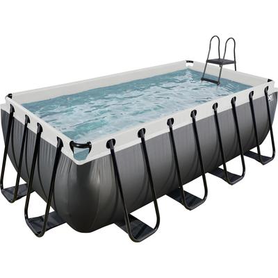 Framepool EXIT, schwarz, B:200cm H:122cm L:400cm, Schwimmbecken, BxLxH: 200x400x122 cm, mit Kartuschenfilter und Sicherheitsleiter Image