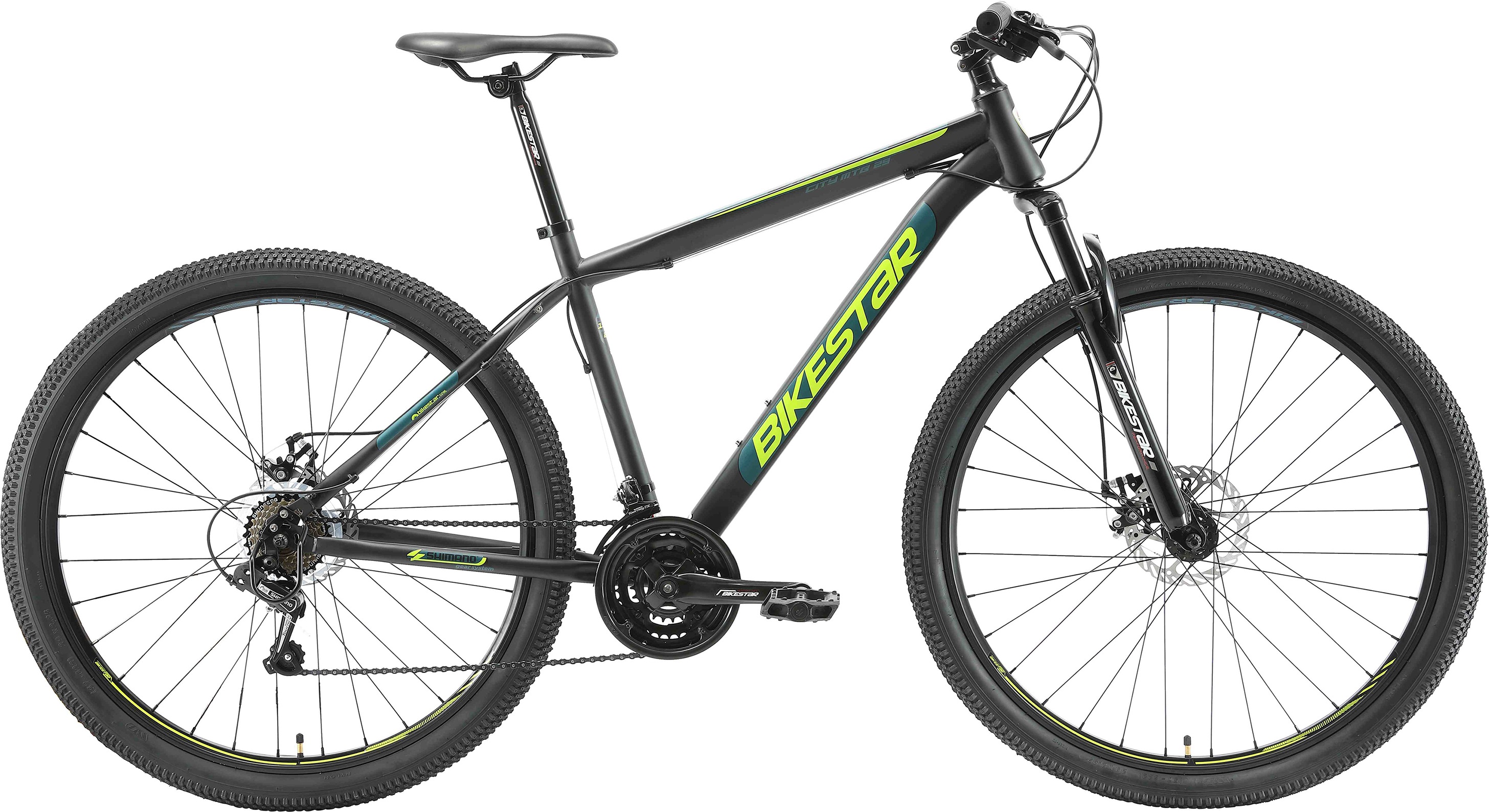 Mountainbike BIKESTAR Gr. 48, schwarz, Fahrräder, 48cm, 29 Zoll (73,66cm), für Damen und Herren, Kettenschaltung Image