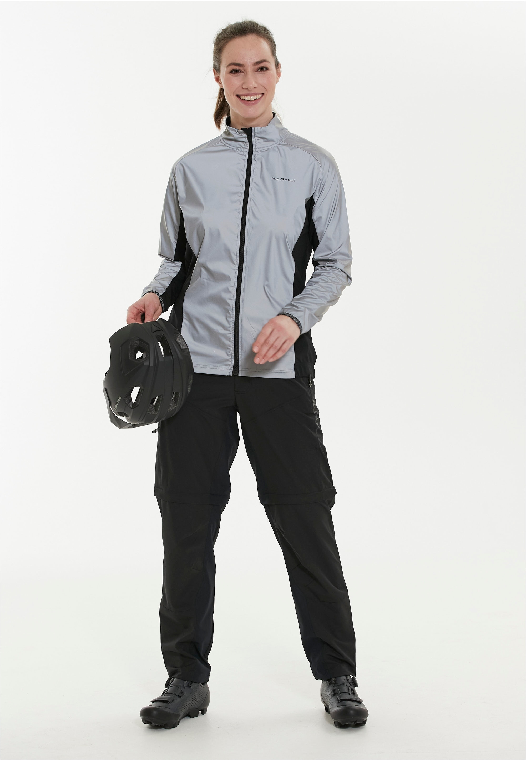 Softshelljacke ENDURANCE "Jelly", Damen, Gr. 46, grau (hellgrau, schwarz), 92% Polyester, 8% Elasthan, mehrfarbig, normal, ohne Ausschnitt, Jacken, water and windproof Image