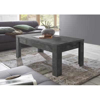 Couchtisch INOSIGN "Dama 122 x 65 cm, Wohnzimmertisch mit Winkelfuß", grau (ossido), B:122cm H:45cm T:65cm, Tische, Sofatisch, rechteckig, Tischplattenstärke 22 mm Image