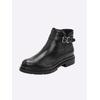 Stiefelette HEINE, Damen, Gr. 38, schwarz, Leder, Glattleder, modisch, Schuhe