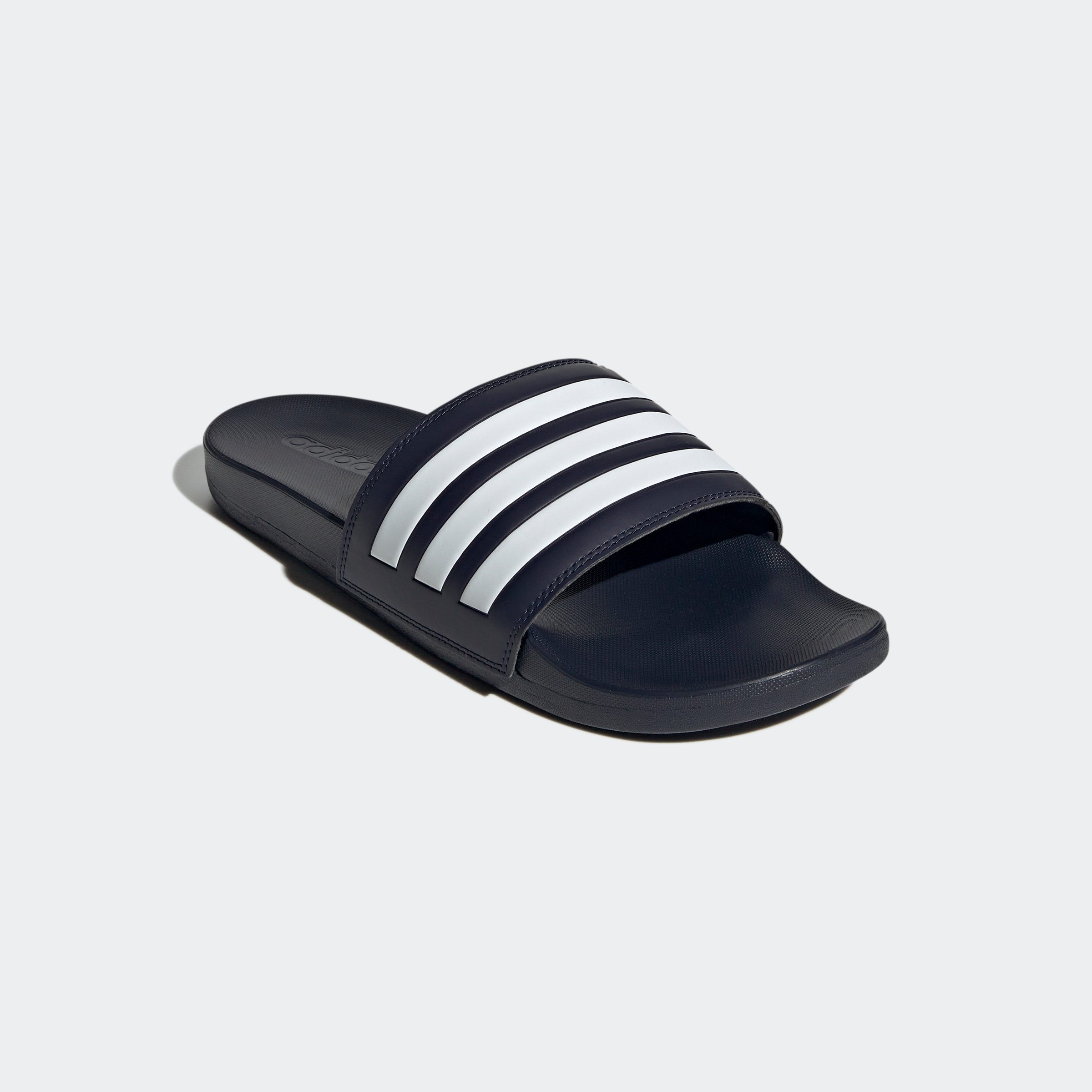 Badesandale ADIDAS SPORTSWEAR "COMFORT ADILETTE", Damen, Gr. 42, blau (legend ink, cloud weiß, legend ink), Synthetik, Schuhe, Badelatschen