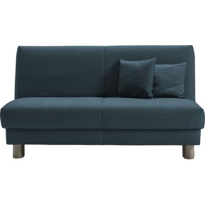Schlafsofa ELL + ELL "Enny", blau (petrol), B:160cm T:100cm, Sofas, Liegefläche Breite 155 cm, Liegehöhe 45 cm, Füße alufarben Image