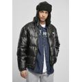 Winterjacke SOUTHPOLE "Herren Southpole Imitation Leather Bubble Jacket" Gr. S, schwarz (black) Herren Jacken Übergangsjacken