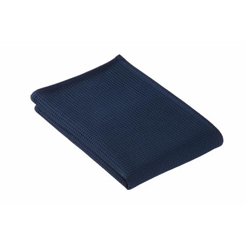 „Saunatuch VOSSEN „“Rom““ Handtücher (Packung) Gr. B/L: 80 cm x 220 cm (1 St.), blau (dunkelblau) Saunatücher mit Waffel Design“