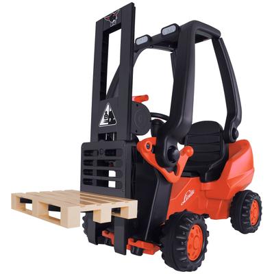 Tret-Gabelstapler BIG "Linde Baureihe 394", rot (rot, schwarz), Tretfahrzeuge, KinderB:56cm H:130cm T:105cm, BxTxH: 56x105x130 cm, B:56cm H:130cm T:105cm Image