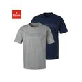 T-Shirt BENCH. LOUNGEWEAR Gr. L, blau (grau, meliert, navy) Herren Shirts T-Shirts Bestseller