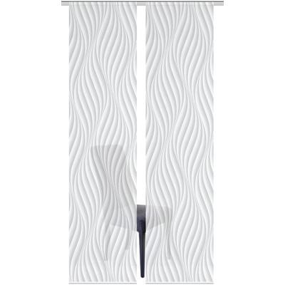 Schiebegardine VISION S "2ER SET WAVE" Gr. 1, grau, B:60cm H:260cm, Polyester, Gardinen, HxB: 260x60, Schiebevorhang 2er Set Digitaldruck Image