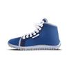 Barfußschuh LEGUANO "LEGUANITO AKTIV PLUS", Kinder, Gr. 31, blau, Textil, sportlich, Schuhe Barfußschuh Schnürboots Sommerboots, Schnürschuh, Schnürboot, Freizeitschuh mit speziell entwickelter Sohle