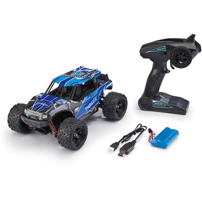 RC-Monstertruck REVELL "X-Treme Car CROSS Thunder" Fernlenkfahrzeuge blau (blau, schwarz, grau) Kinder Ab 12-15 Jahren Fernlenkfahrzeuge Geschwindigkeit bis zu 50 kmh