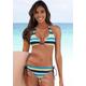 Triangel-Bikini VENICE BEACH Gr. 36, Cup A/B, bunt (marine, gelb, gestreift) Damen Bikini-Sets Ocean Blue