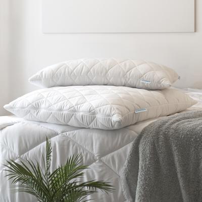Kopfkissen SCHIESSER "Hygge mit recycelter Füllung und individueller Höhenanpassung", weiß, B:40cm L:80cm, Bettdecken Bezug: 100% Polyester. Bettdecken Füllung: 100% Polyester, Kopfkissen, für Allergiker geeignet Image