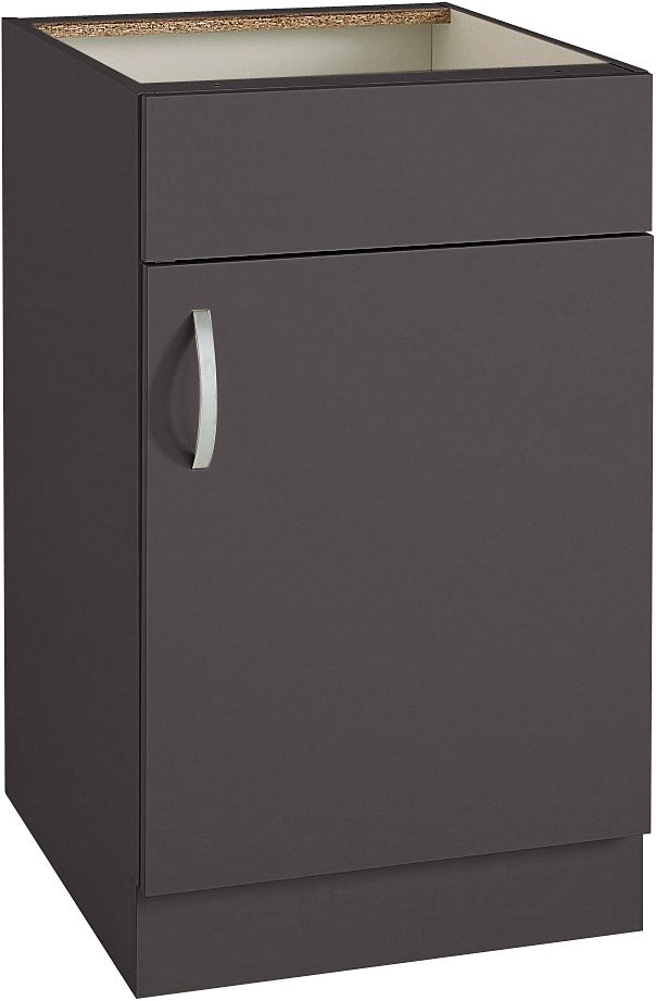 Spülenschrank WIHO KÜCHEN "Flexi", grau (front und korpus: anthrazit), B:50cm H:82cm T:57cm, Schränke, Breite 50 cm Image