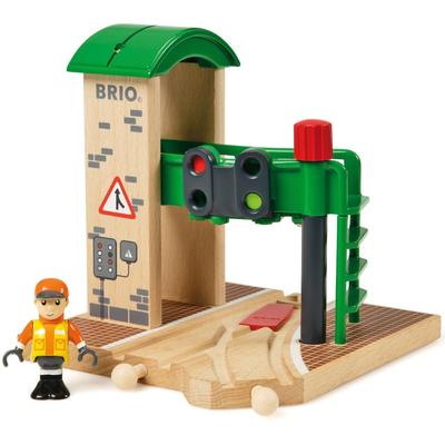 Spielzeugeisenbahn-Gebäude BRIO "Holzspielzeug, BRIO WORLD, Signal Station" Spielzeugeisenbahn-Erweiterungen bunt Kinder Ab 3-5 Jahren FSC- schützt Wald - weltweit