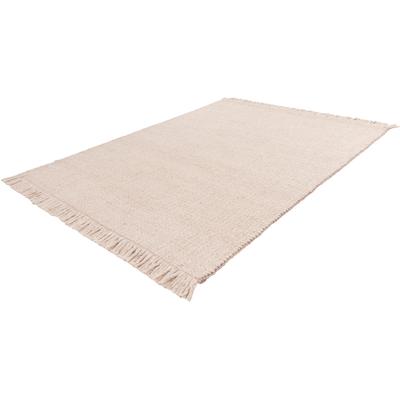Wollteppich OBSESSION "My Eskil 515", beige (cream), B:140cm H:11mm L:200cm, Wolle, Teppiche, Fransenteppich, Handweb Teppich, meliert, reine Wolle, handgewebt, mit Fransen Image