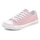 Sneaker LASCANA Gr. 39, rosa (rosé) Damen Schuhe Skaterschuh Canvassneaker Sneaker low Schnürhalbschuh, Freizeitschuh aus Textil