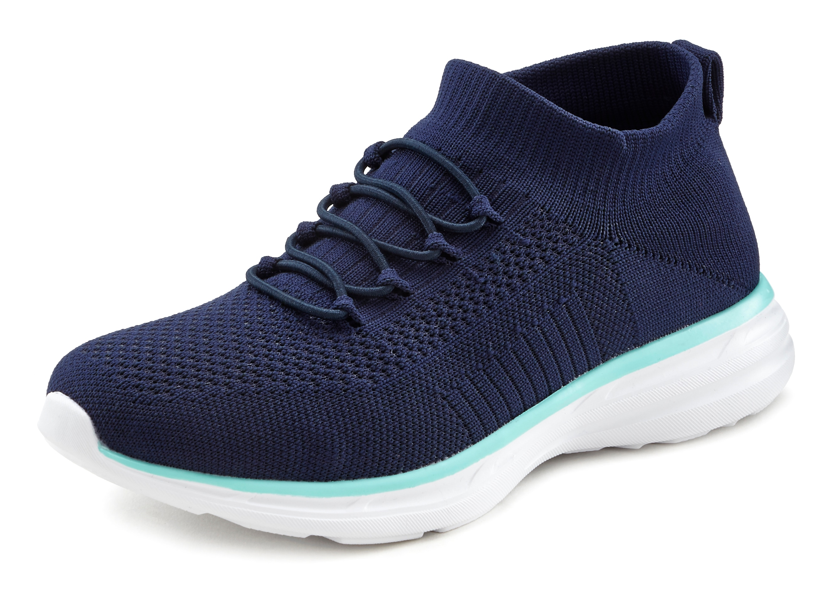 Sneaker LASCANA "Slipper, Halbschuh, ultraleicht und bequem", Damen, Gr. 36, blau (marine), Obermaterial: 100% Textilmaterial. Decksohle: 100% Textilmaterial. Futter: 100% Textilmaterial. Laufsohle: 100% Synthetik, unifarben, Schuhe Sneaker, zum...