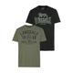 T-Shirt LONSDALE "BANGOR" Gr. XXL (60/62), grün (khaki, schwarz) Herren Shirts T-Shirts
