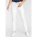Skinny-fit-Jeans ARIZONA "mit Keileinsätzen" Gr. 88, K + L Gr, weiß (white) Damen Jeans Röhrenjeans Low Waist