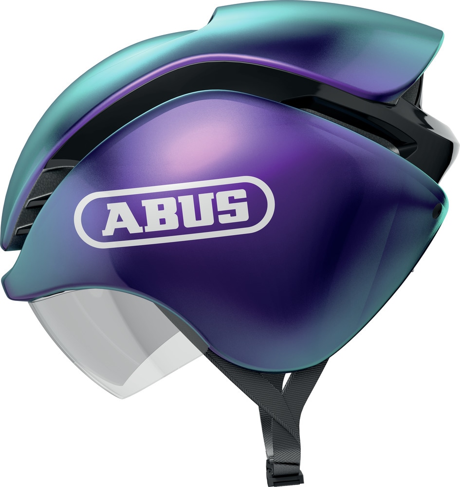 Rennradhelm ABUS "GAMECHANGER Tri shiny black" Gr. L, lila (flipflop lila), Helme, L Kopfumfang: 58cm - 61cm Image
