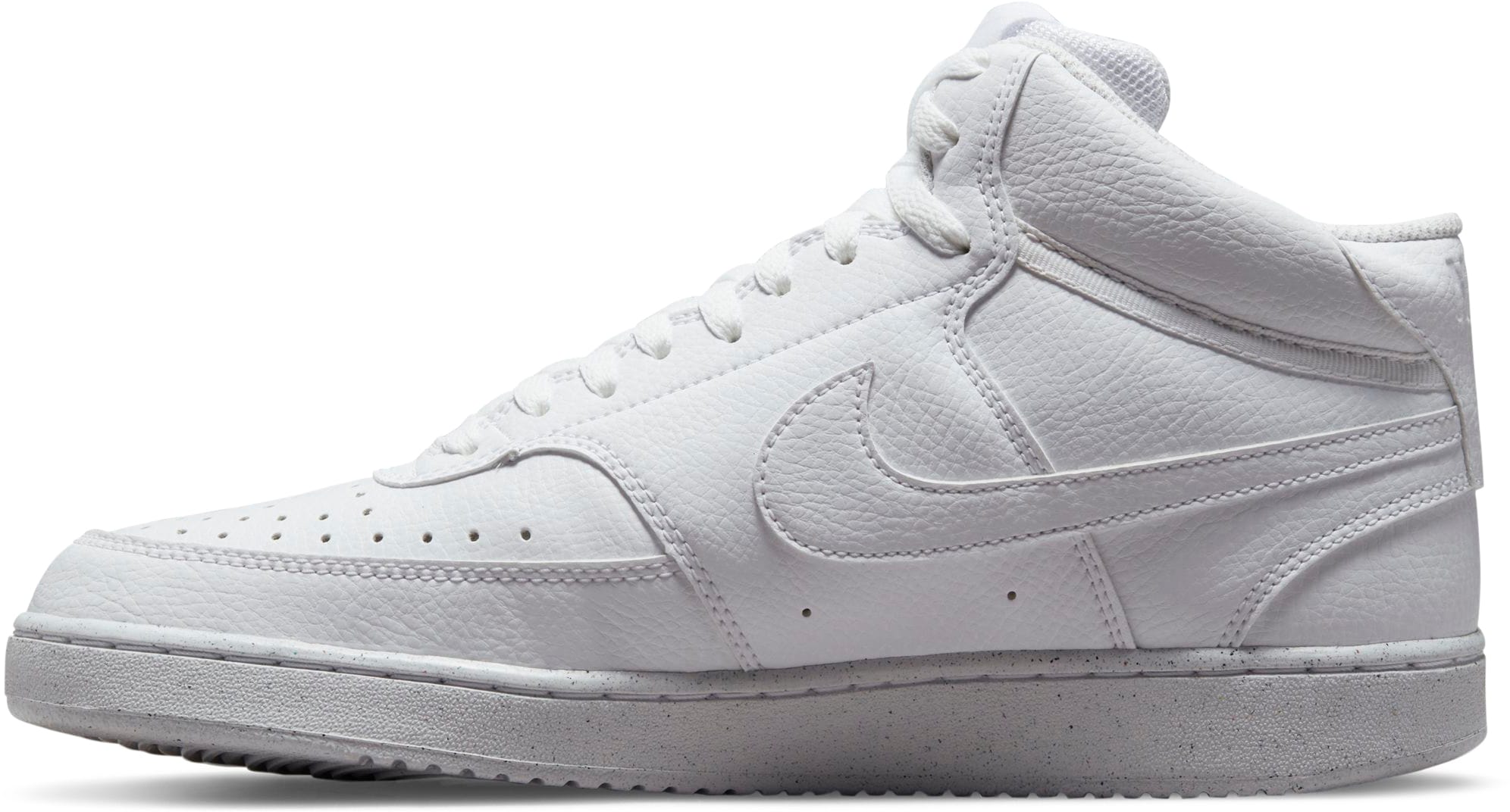 Sneaker NIKE SPORTSWEAR "COURT VISION MID NEXT NATURE", Damen, Gr. 47, weiß, Synthetik, Schuhe Sneaker, inspiriert vom Design des Nike Air Jordan