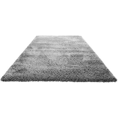 Hochflor-Teppich HOMIE LIVING "Matteo HL-0961", grau (grau, grau), B:133cm H:50mm L:200cm, Polyester, Teppiche, nachhaltig aus 100% recyceltem PET, Langflor, Shaggy, Wohnzimmer Image