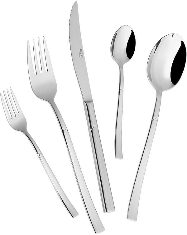 Besteck-Set MULEX "Morena", silber (silberfarben), 60 Stk., Edelstahl, Essbesteck-Sets, hochglanzpoliert