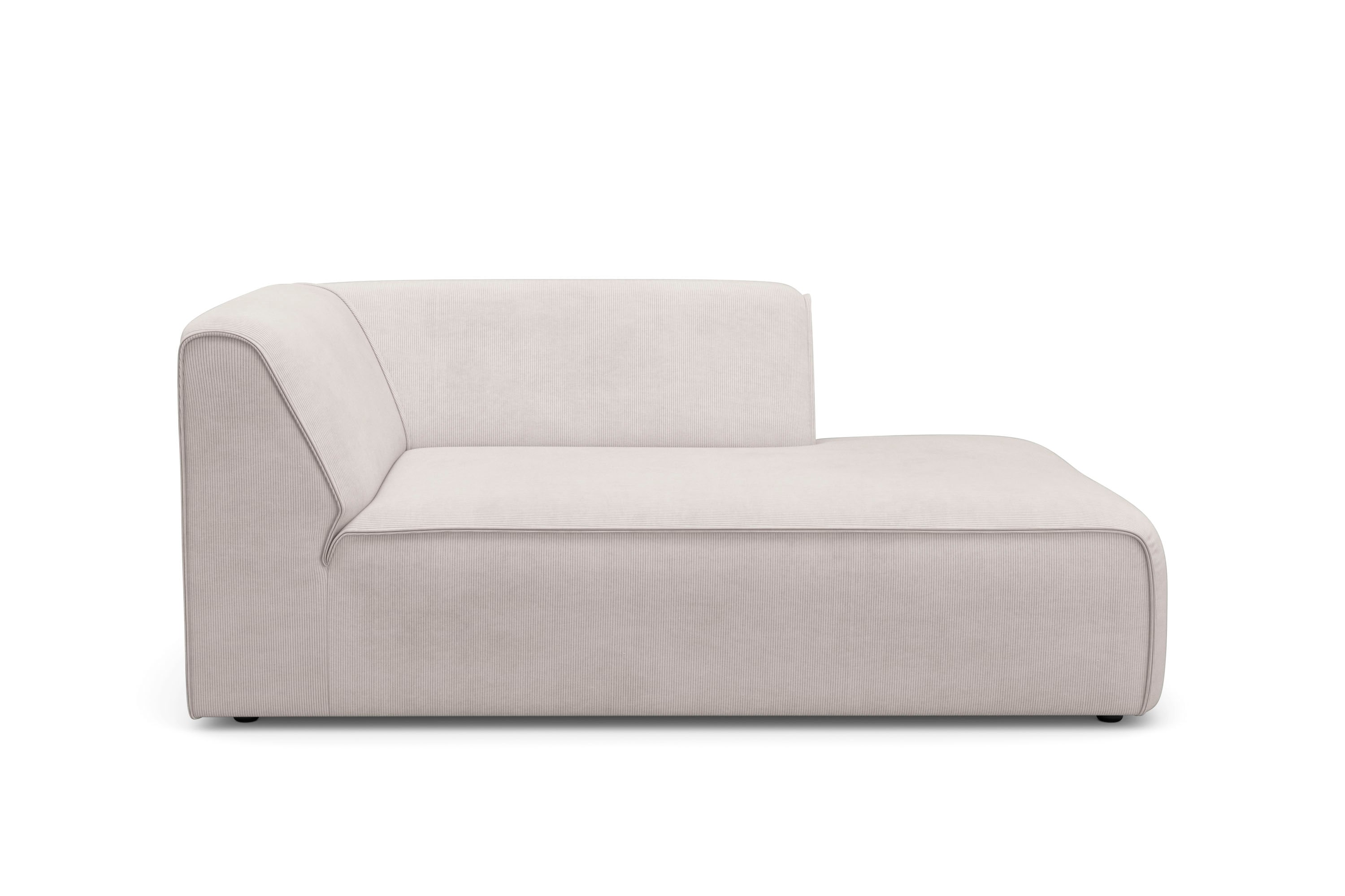 Ottomane OTTO HOME "Merid Chaiselongue, Maße B/T/H: 100/162/70 cm", beige (creme), B:100cm H:70cm T:162cm, Struktur fein (100% Polyester);Samtoptik (100% Polyester);Samtcord (92% Polyester, 8% Polyamid), Sofas, Ottomane, als Modul oder separat...
