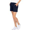 Bermudas TRIGEMA "TRIGEMA Kurze Hose mit aufgesetzten Seitentaschen" Gr. L, US-Größen, blau (navy) Damen Hosen Kurze