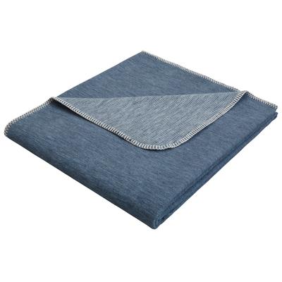 Wohndecke OTTO PRODUCTS "Jannis", blau, B:140cm L:200cm, Wohndecken, GOTS zertifiziert - aus Bio-Baumwolle, Kuscheldecke Image