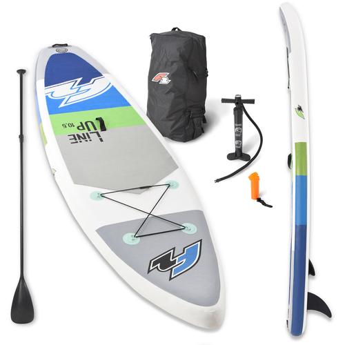 „Inflatable SUP-Board F2 „“F2 Line Up SMO blue mit Carbonpaddel““ Wassersportboards Gr. 10,5 320 cm, blau Stand Up Paddle“