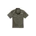 Langarmhemd BRANDIT "Herren Short Sleeves US Shirt" Gr. 4XL, US-Größen, grün (olive) Herren Hemden Oberhemden