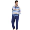 Schlafanzug HAJO Gr. 52/54, blau (blau, gestreift) Herren Homewear-Sets Nachtwäsche