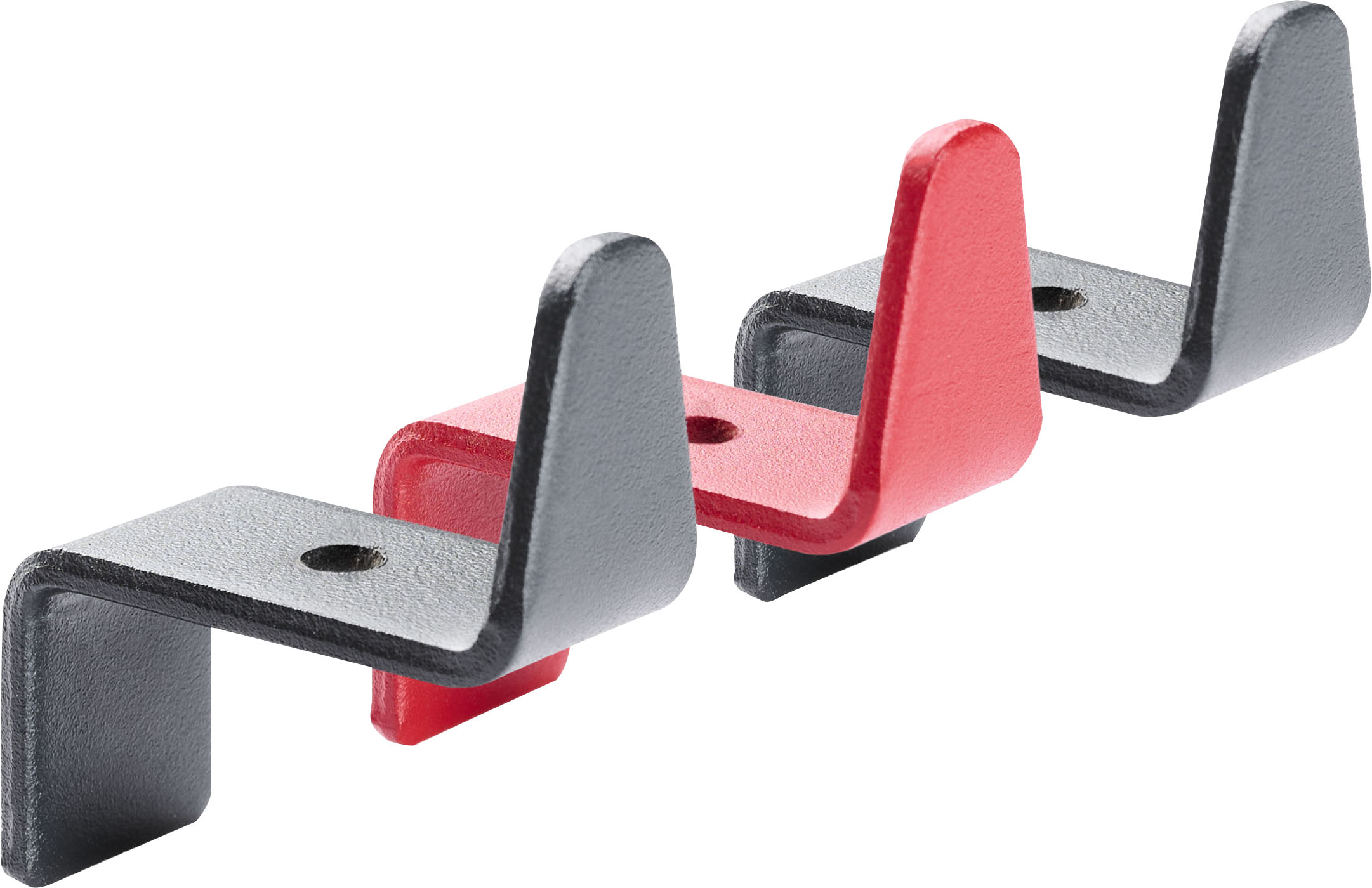 Garderobenhaken TOJO "angeber Haken 3er Set", rot (anthrazit, rot), B:2cm H:5cm T:4,2cm, Stahl, Garderobenhalter, Garderobenhaken, passend für die Garderobe »angeber«