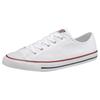 Sneaker CONVERSE "Chuck Taylor All Star Dainty GS Basic On Ox", Gr. 42, schwarz-weiß (weiß, weiß, schwarz), Textil, unifarben, kontrastfarbene Details, sportlich, Schuhe