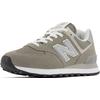 Sneaker NEW BALANCE "WL574 Core", Gr. 38, grau (dunkelgrau, grau, weiß), Leder, Textil, sportlich, Schuhe