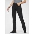 Straight-Jeans LEVI'S "724 High Rise Straight" Gr. 30, Länge 32, schwarz (black) Damen Jeans Gerade
